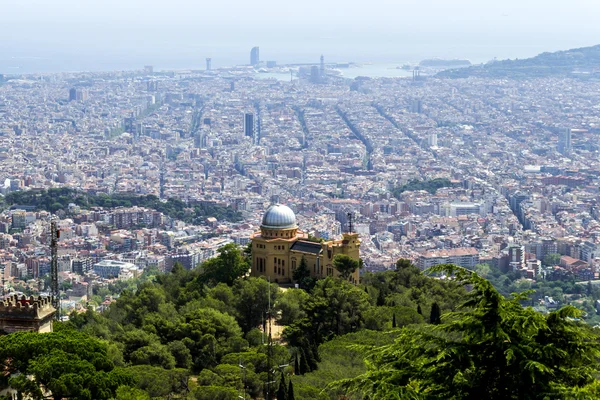 Ovanifrån av stadsbilden i Barcelona, Spanien — Stockfoto