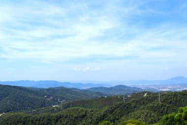 Barcelona, İspanya yakınındaki dağların manzara