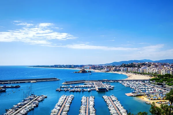 Marinmålning. Blanes Medelhavet kusten, Costa Brava, Spanien — Stockfoto