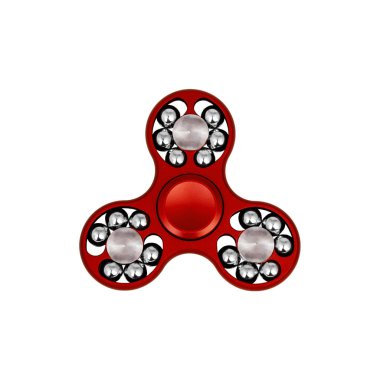 Parmak spinner stres üzerinde beyaz izole kıpır