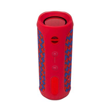 Minsk, Beyaz Rusya - Eylül 1, 2017: üzerinde izole Jbl bluetooth sözcü 