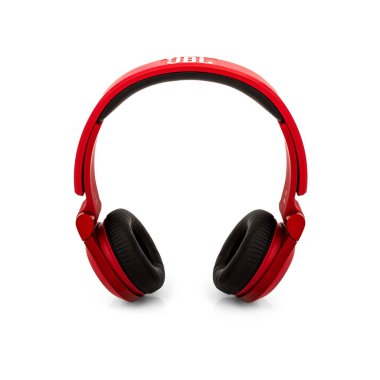 Minsk, Beyaz Rusya - Eylül 1, 2017: beyaz izole Jbl kulaklık