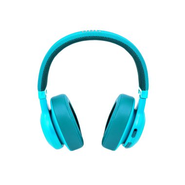 Minsk, Beyaz Rusya - Eylül 1, 2017: beyaz izole Jbl kulaklık