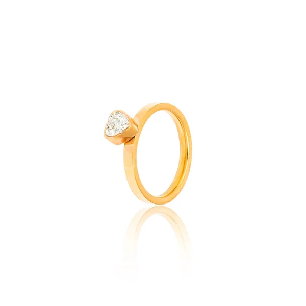 Golden ring isolerad på vit — Stockfoto