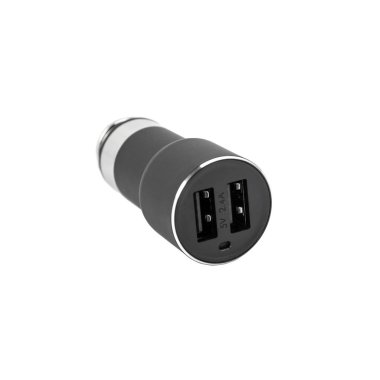 beyaz izole usb araç şarj cihazı