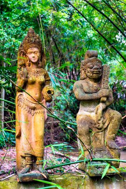 Tayland tapınağının detayları. Dusit Dhewa. Koh Samui. Tayland.