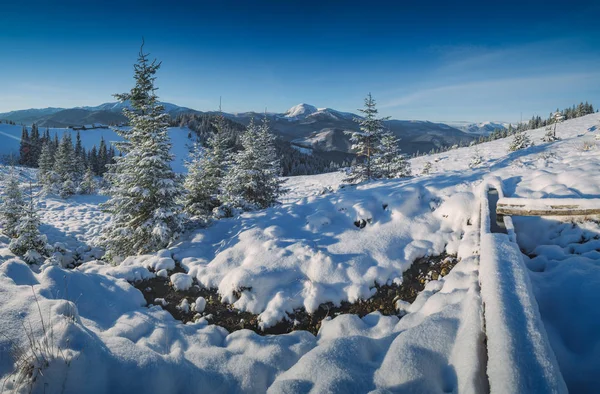 Karpaten sprookjesachtige winter — Stockfoto