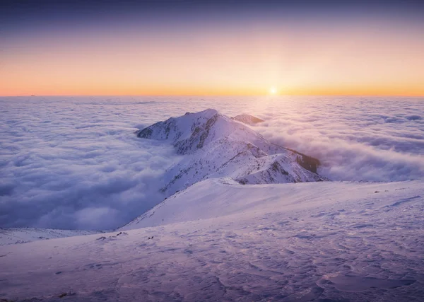 Majestic sunset in a mountain valley