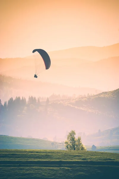 Voler dans une lumière chaude. stylisation Instagram — Photo