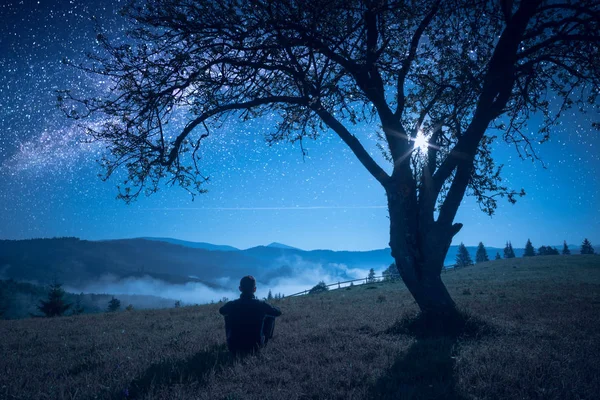 Observa el cielo nocturno — Foto de Stock