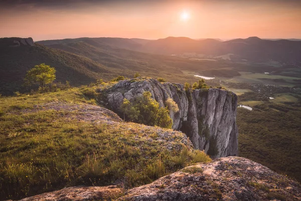 Pôr do sol em Yalpah-Kaya — Fotografia de Stock