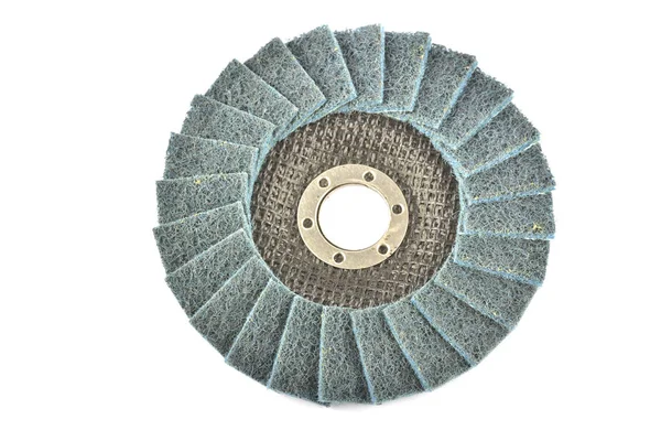 흰색 배경에 고립 된 연마 바퀴 — 스톡 사진