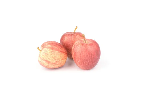 Beyaz üzerine kırmızı elma — Stok fotoğraf