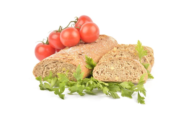 Frisches Brot und Gemüse — Stockfoto