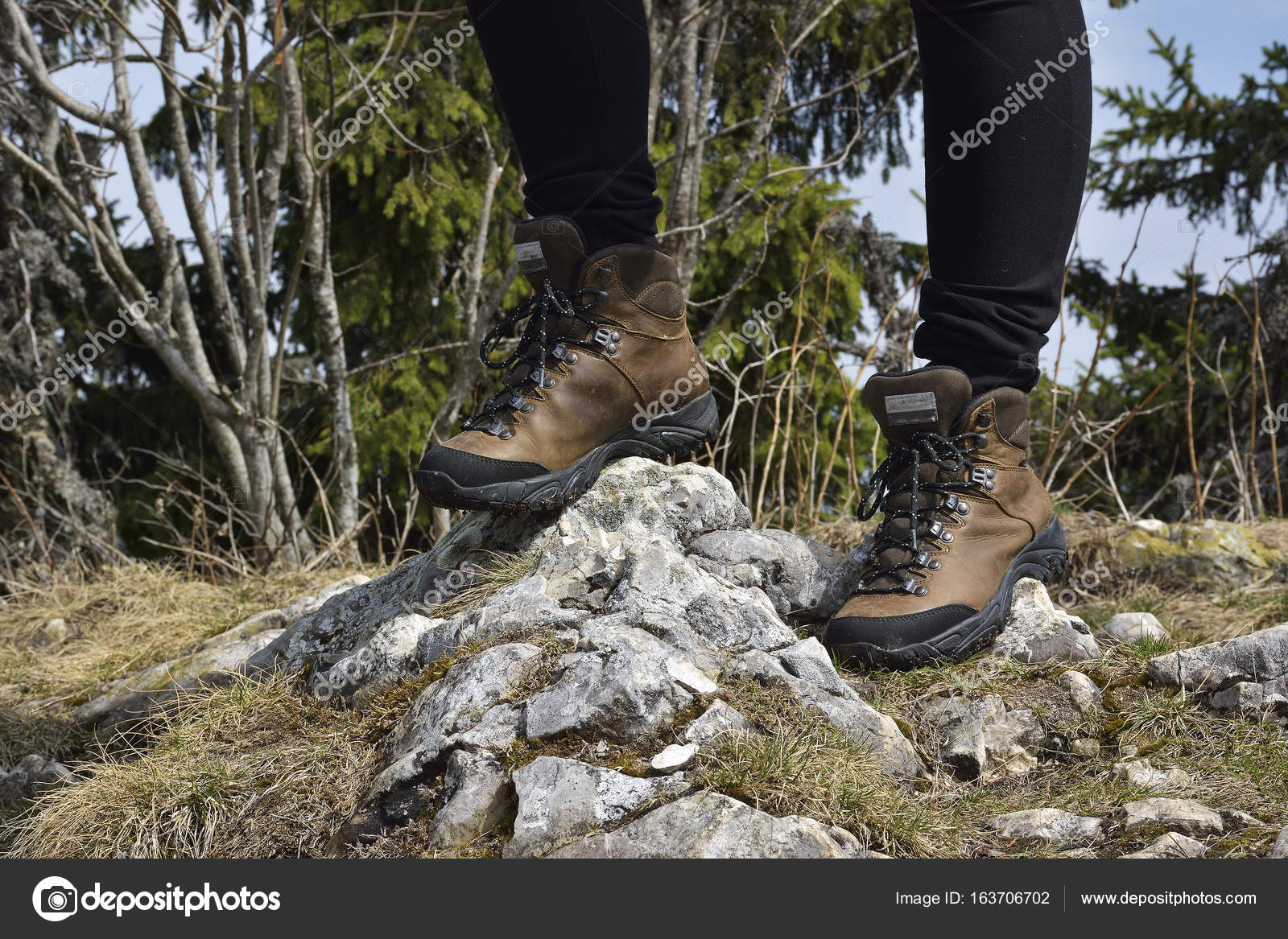 Boot Bota Montanha Feminina Botas De Trekking De Couro