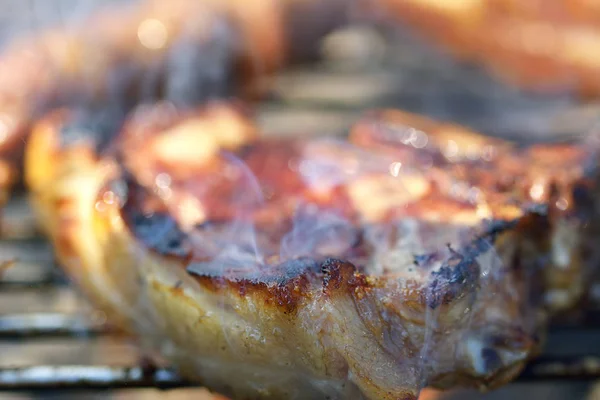 Gegrilde Varkensvlees Biefstuk Grill — Stockfoto