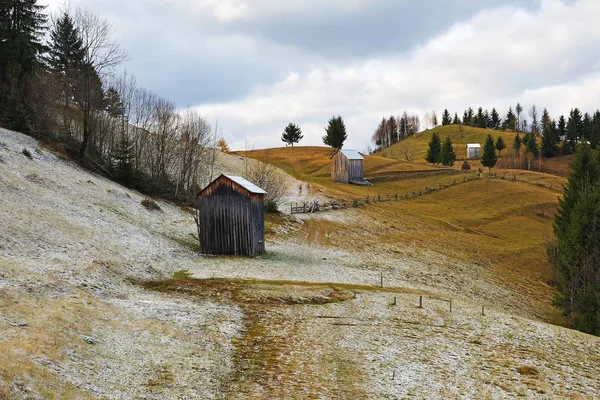 Winterlandschap Met Een Bergdal — Stockfoto