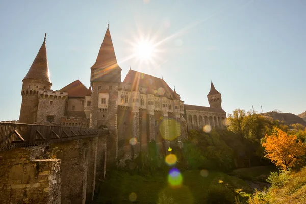 Castillo Medieval Hunyad Corvin Ciudad Hunedoara Región Transilvania Rumania Europa —  Fotos de Stock