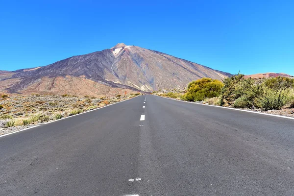 Jalan Menuju Gunung Berapi Teide Taman Nasional Teide Tenerife Spanyol — Stok Foto