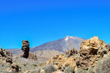 Ünlü Garcia taş Tenerife Milli Parkı'nda, Teide Dağı, İspanya - Europe