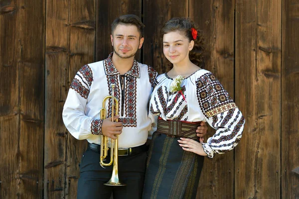 Vama Suceava Rumania Septiembre 2019 Tradicional Boda Con Ropa Tradicional —  Fotos de Stock