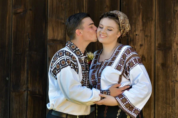 Vama Suceava Rumania Septiembre 2019 Tradicional Boda Con Ropa Tradicional —  Fotos de Stock