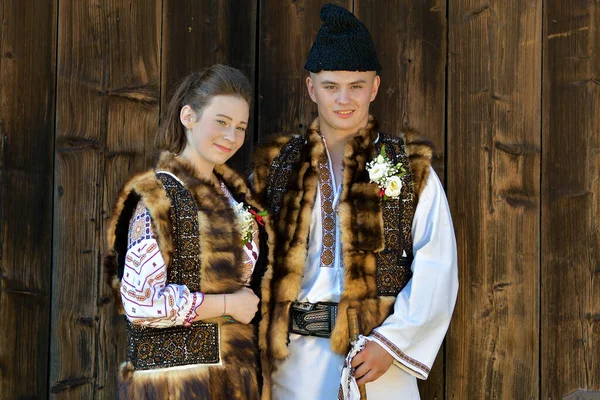 Vama Suceava Rumania Septiembre 2019 Tradicional Boda Con Ropa Tradicional — Foto de Stock