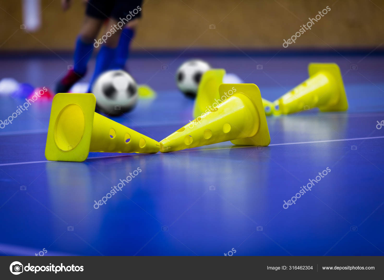 Futsal Indoor Soccer Football Training Indoor Soccer Training Drill With Cones Young Players On Futsal Practice Stock Photo C Matimix Futsal Indoor Soccer Football Training Indoor Soccer Training Drill With Cones Young Players On Futsal Practice Stock Photo C Matimix