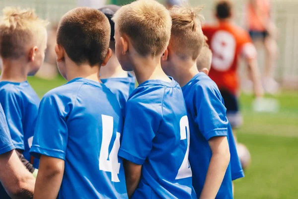 Дети Занимаются Спортом Детская Спортивная Команда United Ready Play Game — стоковое фото