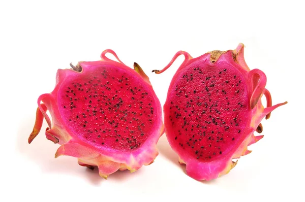 Pitahaya fruit, Dragon fruit isolated on white background. Slice