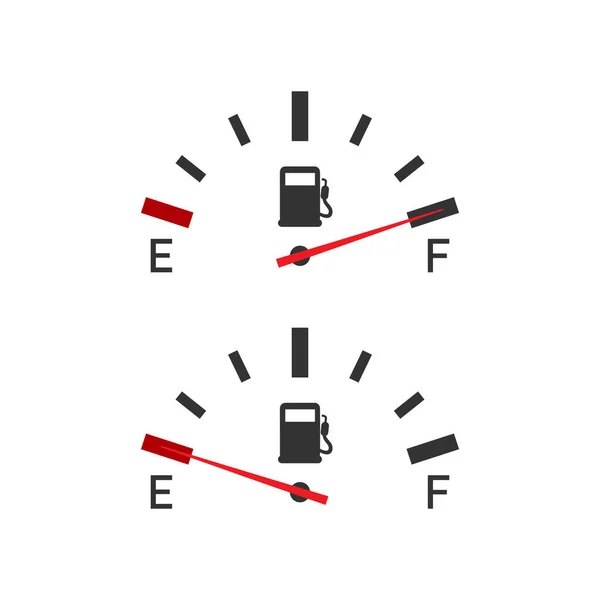 Fuel indicator. Illustration on white background for design ,Empty Energy. Vector stock illustration. — Stock Vector