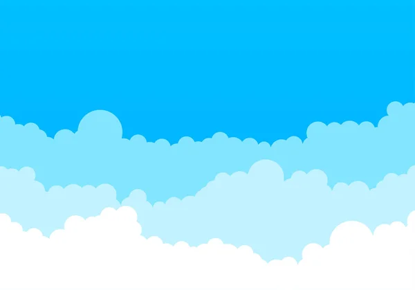 Sky and Clouds Achtergrond. Stijlvol design met een platte poster, flyers, ansichtkaarten, webbanners. Voorraadillustratie van vectoren. — Stockvector