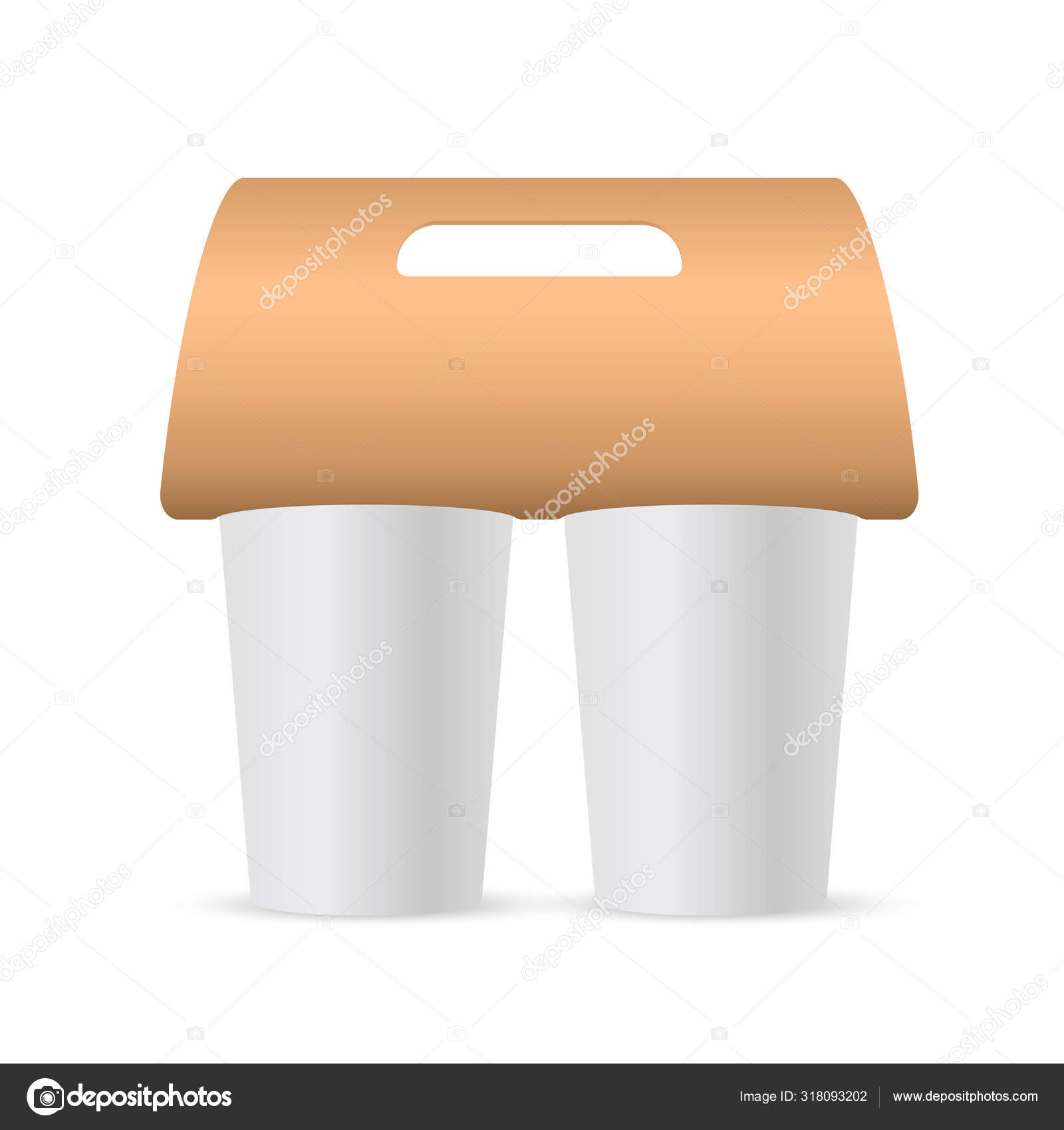 Download Coffee Cup Holder Paper Blank Coffee Cup Carrier Mockup Vector Stock Illustration Stock Vector C Appleboy 318093202 Yellowimages Mockups