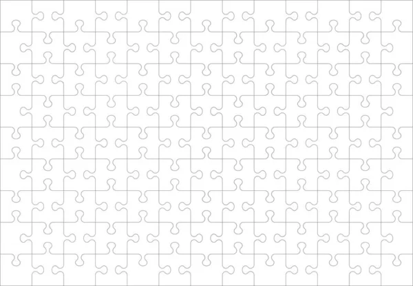 Jigsaw plantilla en blanco del rompecabezas o directrices de corte. Ilustración vectorial . — Vector de stock