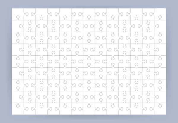 Jigsaw παζλ κενό πρότυπο ή κοπή κατευθυντήριες γραμμές. Εικονογράφηση διανύσματος. — Διανυσματικό Αρχείο