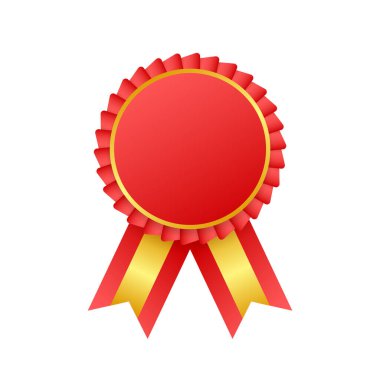 Kurdeleli kırmızı etiket. Vektör stok illüstrasyonu