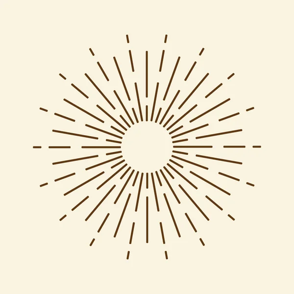 Sunburst conjunto de estilo oro aislado en el fondo para el logotipo, emblema, logotipo, etiqueta. Explosión de fuegos artificiales, estrella. Ilustración de stock vectorial . — Vector de stock