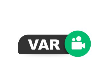 Futbol, futbol Var Sistemi TV ekranında.