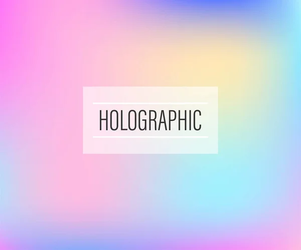 Blurry abstract iridescent holographic foil background. Vector stock illustration. — Stock Vector