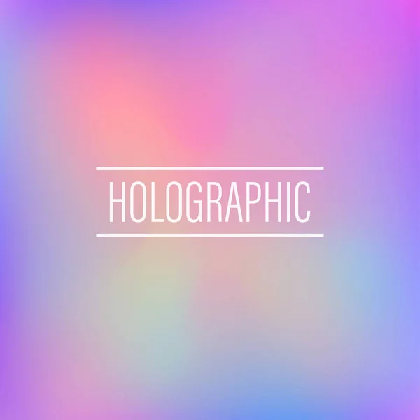 Blurry abstract iridescent holographic foil background. Vector stock illustration. — 스톡 벡터
