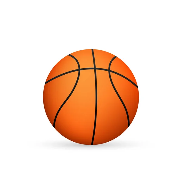 Bola de basquetebol. ilustração vetorial isolada sobre fundo branco. — Vetor de Stock