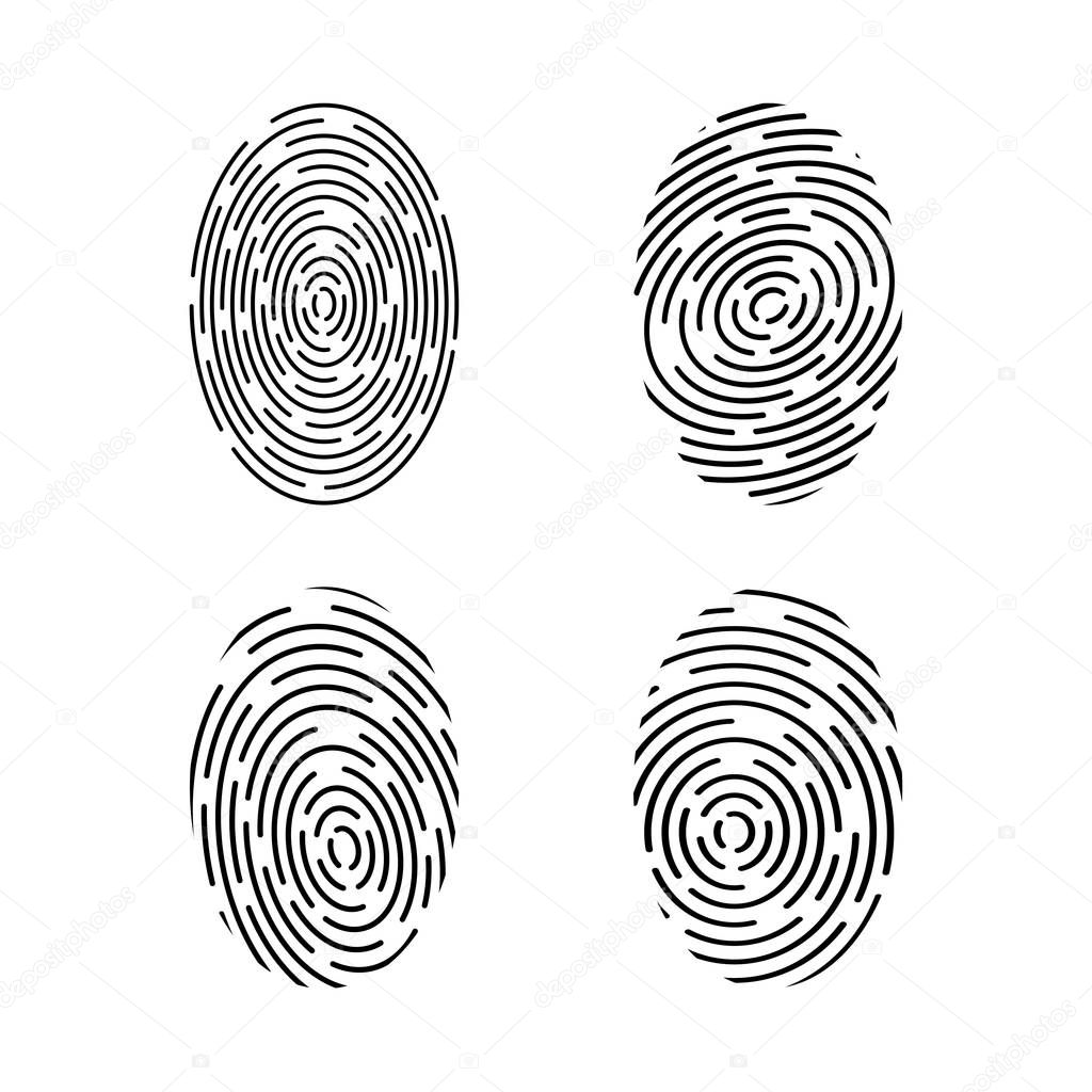 Fingerprint icon. Cyber security concept. Digital security authentication concept. Vector stock illustration.