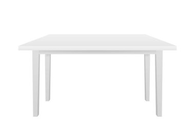 Beyaz Masa, Platform, ayağa kalk. Nesne Sunumu Şablonu. Vektör stok illüstrasyonu.