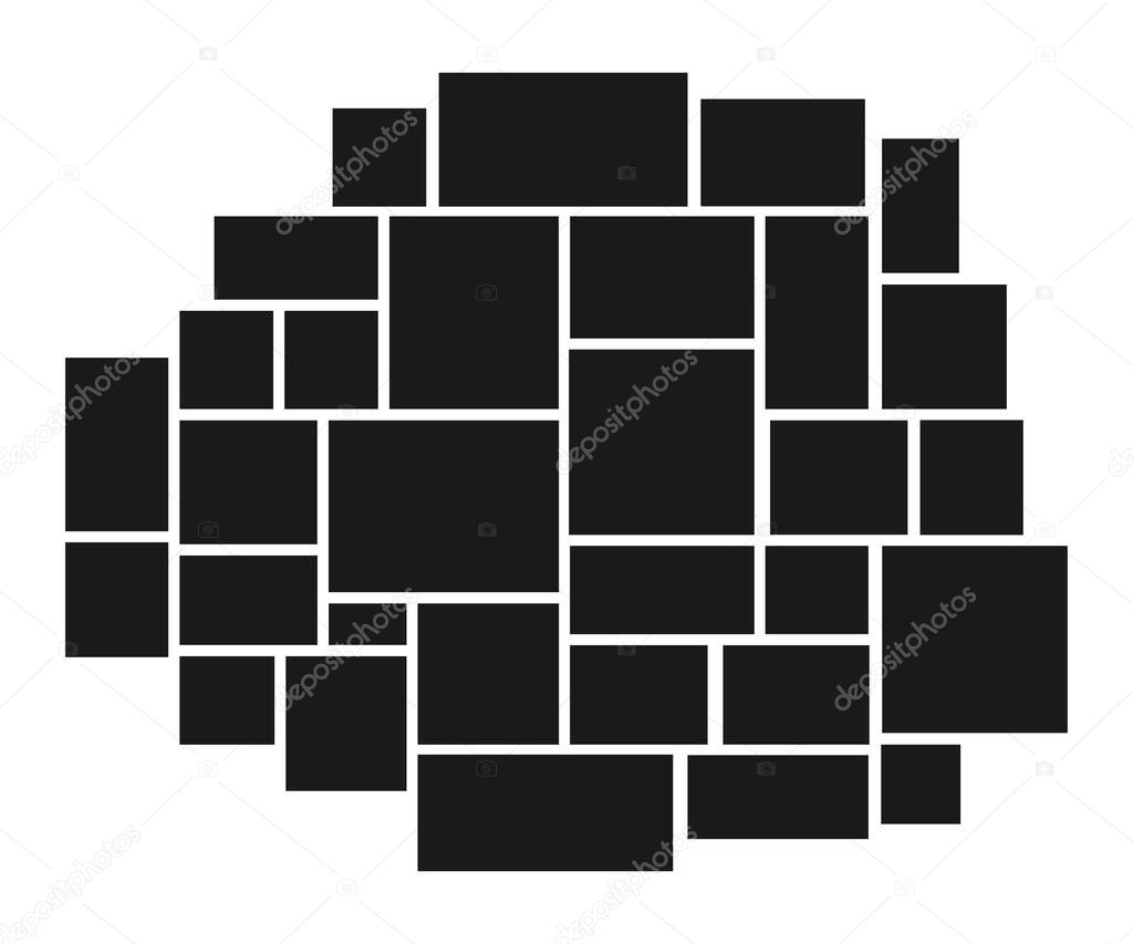 Collection of vector blank photo frames. Set of photos frame for your picture. Vector stock illustration.