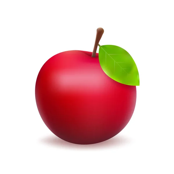 ภาพสต็อกเวกเตอร์ของแอปเปิ้ลสีแดงส่องแสงขนาดใหญ่ . — ภาพเวกเตอร์สต็อก