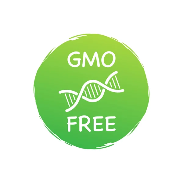Emblemas libres de OGM de color verde, insignia, logo, icono. Ilustración de stock vectorial . — Vector de stock