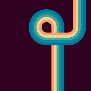 70 'ler, 1970' ler soyut vektör stok retro hatları arka plan. Vektör illüstrasyonu