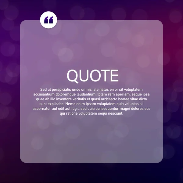 Quote Background Vector Creative Modern Material Design Quote Template Vector — Stock Vector