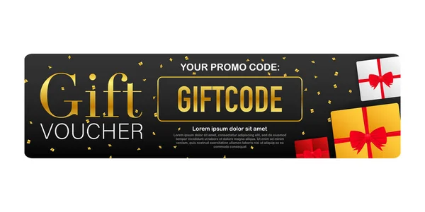 Premium Vector  Promo code. gift voucher with coupon code
