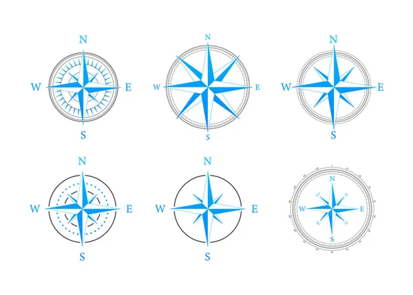 Boussole Sur Fond Blanc Symbole Plat Navigation Vectorielle Illustration Vectorielle — Image vectorielle
